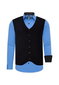 RUSTY NEAL® - Hemd mit Weste - Anthrazit