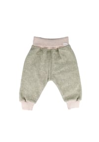 maximo® - GOTS BABY-Pumphose, Baumwollfleece, Strickbündchen - hellbraunmeliert