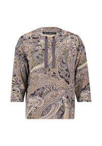 BETTY BARCLAY - Sweatshirt mit hohem Kragen - Grau/Beige