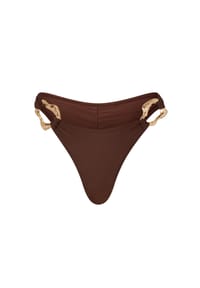MODA MINX - Bikini-Hose mit tollen Schmuckelementen - Brown