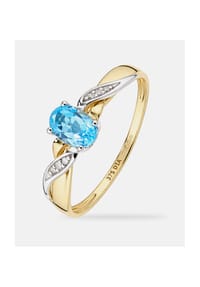 Diamant L'eternel - Ring, mit Blautopas, 375 Gelbgold - gold