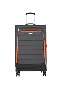 GLOBETROTTER LUNE - 4-Doppelrollen-Trolley, TSA Kombinationsschloss, Frontfach - BLACK/ORANGE