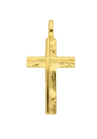 Adelia's - Damen Gold Schmuck 333 Gold Kreuz Anhänger - gold