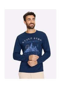Witt - Langarm-Shirt - dunkelblau-bedruckt
