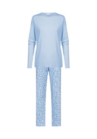 mey - Schlafanzug Flower Meadow, Baumwolle, für Damen - 1116 BLUE SILK