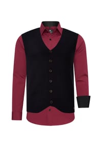 RUSTY NEAL® - Hemd mit Weste - Anthrazit