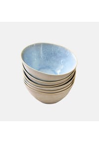 LOBERON - Schüssel 6er Set Vionette blau/weiß - blau/weiß