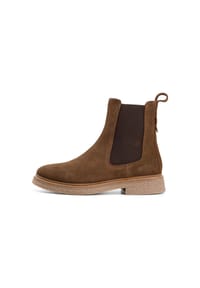 camel active - Chelsea Boot aus Veloursleder - Braun