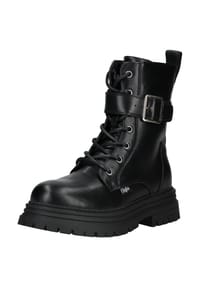 Buffalo - Lederimitat Stiefelette - Schwarz