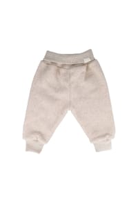 maximo® - GOTS BABY-Pumphose, Baumwollfleece, Strickbündchen - hellbraunmeliert