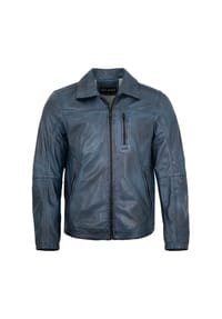 JILANI - Jilani - Herren Lederjacke Lammnappa dunkelblau antik - dunkelblau