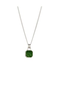KUZZOÍ - Halskette Anhänger Emaille Grün 925 Sterling Silber - Gold