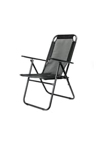 COFI - Platinet Klappbarer Campingstuhl für Outdoor und Wohnmobil - Schwarz 45 × 102 × 62 cm