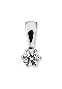 ONE ELEMENT Timeless Diamonds - 0.1 ct  Diamant Brillant Anhänger aus 585 Weißgold - silber