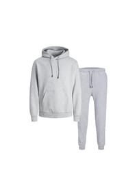 JACK & JONES - Herren Jogginganzug - JJEBRDLEY SWEAT HOOD SET, 2-teilig, Jogginghose und Sweatshirt mit Kapuze - Schwarz