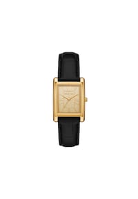 MICHAEL KORS ESSEX - Michael Kors Damenuhr Essex 3-Zeiger-Werk Leder schwarz, MK4965 - Gold