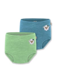 normani® - 2er Pack Baby Merino Windelhose Tokoroa - Anthrazit/Grau
