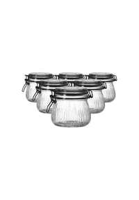 RitzenhoffAndBreker Vorratsgläser mit Clip-Verschluss Lumos 450 ml 6er Set transparent - RUNA - transparent