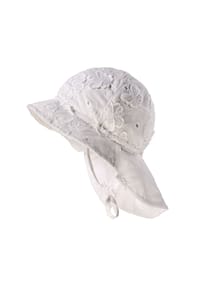 maximo® - MINI GIRL-Flapper,Nackenschutz Schmetterling, Bindeband, Futter - weiß
