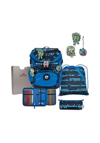 DerDieDas® ERGOFLEX - Schulranzen, 6-teilig, gepolstert - BLUE ROBOT