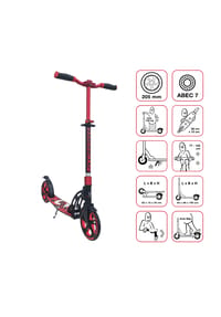 SIX DEGREES - Aluminium Scooter 205 mm racing red - rot