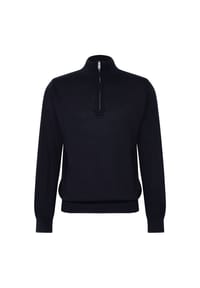 seidensticker - Quarter Zip Schwarze Rose - Anthra Mélange (0034)