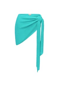 MODA MINX - Sarong Scrunch Short Ruffle mit seitlicher Bindung - Baby Blue