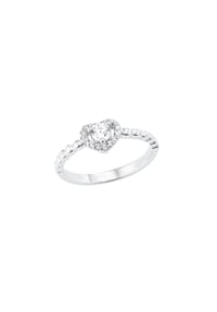 amor - Ring für Damen, 925 Sterling Silber, Zirkonia synth. | Herz - Silber