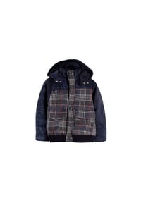 Solang - v mit Karo-Muster - Navyblau
