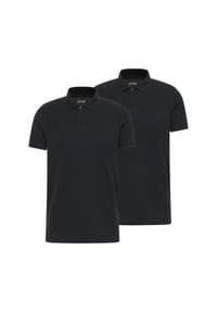 MUSTANG® - Herren Poloshirt 2er Pack - Palco, Bio-Baumwolle, Knit Piqué, einfarbig - Dunkelblau