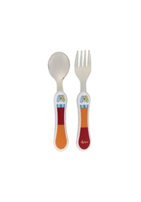 sigikid® 2 tgl.. Besteck-Set: Löffel und Gabel ,  für Kleinkinder und Kinder - RINGEL DINGEL - rot
