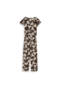 DENIM TOM TAILOR - Overall , Rüschen, für Damen - 40163 BROWN PALMTR