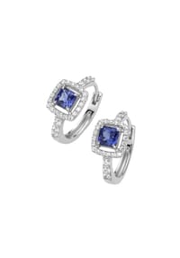 GIORGIO MARTELLO MILANO - Creolen mit Ziersteinen, Silber 925 - blau