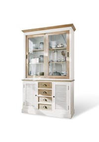 LOBERON - Schrank Moosehide antikweiß/braun - antikweiß/braun