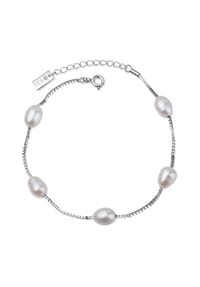 AILORIA - Armband Silber/weiße Perle MATSU - weiß