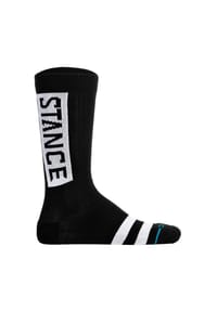 STANCE - Unisex Socken - OG Crew, Logo, Crew Socken mit Streifen - Schwarz