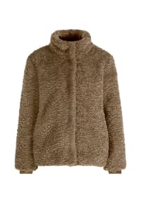 CARTOON - Kunstfell-Jacke mit Eingrifftaschen - Braun