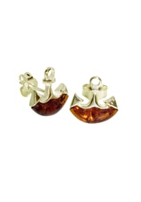 OSTSEE-SCHMUCK® - Ohrstecker , Anker , Silber 925/000, vergoldet - gold