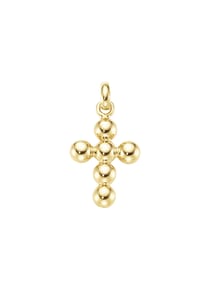 Luigi Merano® - Anhänger Kreuz Kugel-Optik, Gold 375 - gold