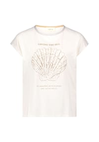 CARTOON - Rundhals-Shirt mit Placement - Patch Cream/Gold