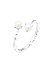 elli. - Ring Süßwasserperle Verstellbar One Size 925Er Silber - Gold