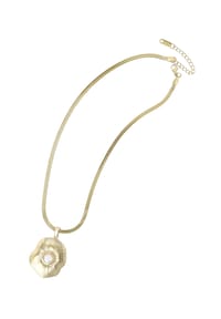 Adelia's - Edelstahl Schmuckset mit Ohrringe + Halskette + Anhänger goldfarben - gold