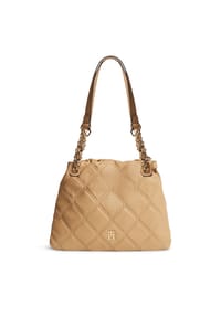 TOMMY HILFIGER FEMININE - Schultertasche, Kunstleder, Magnetverschluss, für Damen - AEO SOFT CREAM