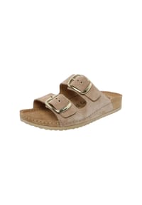 MUBB - Nana Pantoletten, Leder, für Damen - CAPPUCCINO BEIGE