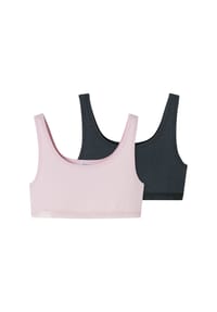 SCHIESSER - 95/5 Mädchen-BH, 2er-Pack, Bio-Baumwolle, für Kinder - 912 SORTIERT 6