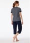 SCHIESSER Casual Essentials Capri-Pyjama, Baumwolle, V-Ausschnitt, für Damen Bild 10
