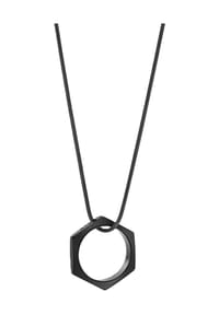 ARMANI - Herren Kette mit Anhänger, Edelstahl - 9999 SCHWARZ