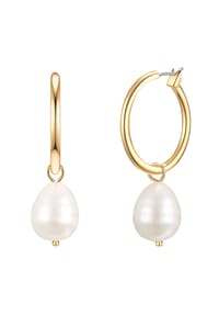 Luluandjane - Damen Ohrringe aus Metall-Legierung in Gelbgold mit Acrylperle - gelbgold