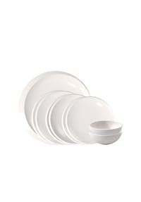Villeroy & Boch Dinner-Set, 9-teilig, für 2 Personen NewMoon - NewMoon - weiß