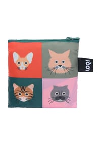 Loqi - Einkaufstasche "Stephen Cheetham - Cats", Reißverschluss - MEHRFARBIG